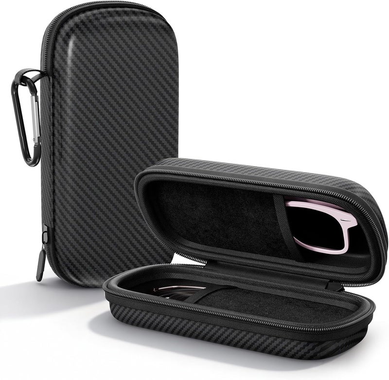 Vecxoty Travel Sunglasses Organizer​,​ Hard Shell​ Sunglass Case Adjustable Slots for Multiple ​Sunglass Eyeglass Case - Image 1